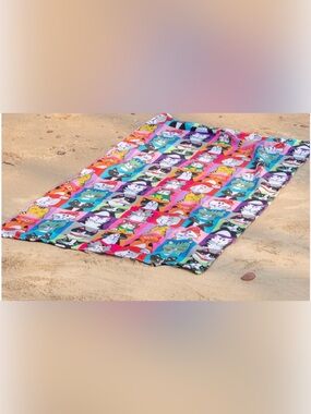 Cartoon Cats Microfiber Beach Towel